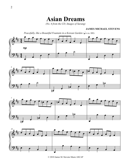 Asian Dreams Sheet Music