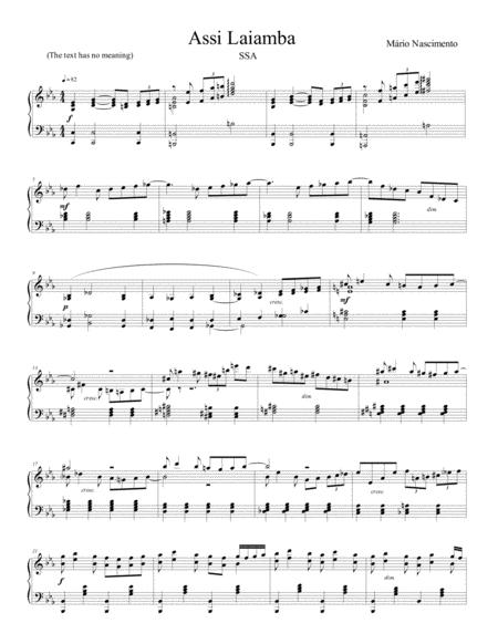 Free Sheet Music Assi Laiamba Ssa And Piano