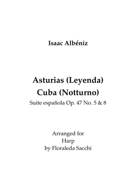 Free Sheet Music Asturias Cuba From Suite Espanola Op 47