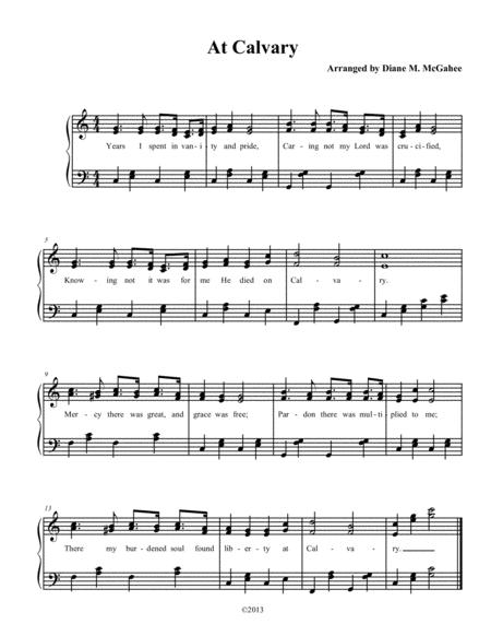 Free Sheet Music At Calvary Easy Piano