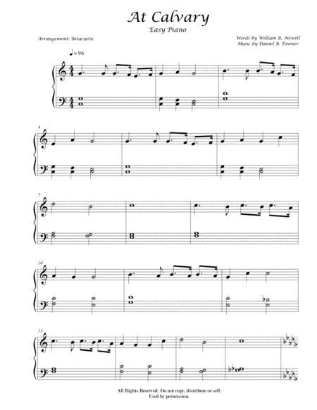 Free Sheet Music At Calvary Sheet Music Easy