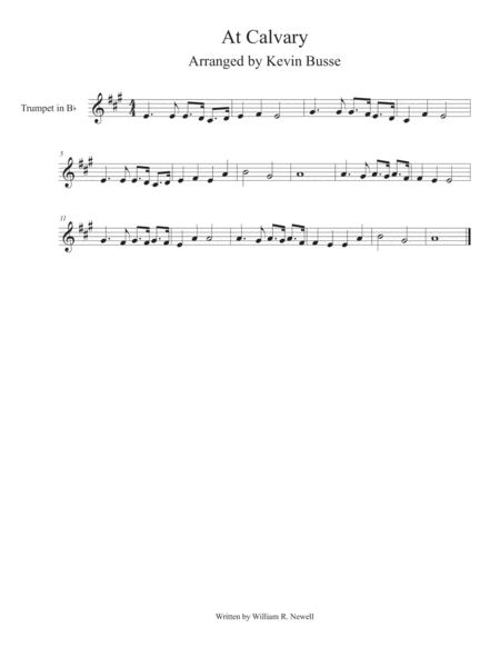 At Calvary Trumpet Sheet Music