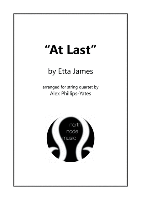 At Last By Etta James String Quartet Sheet Music