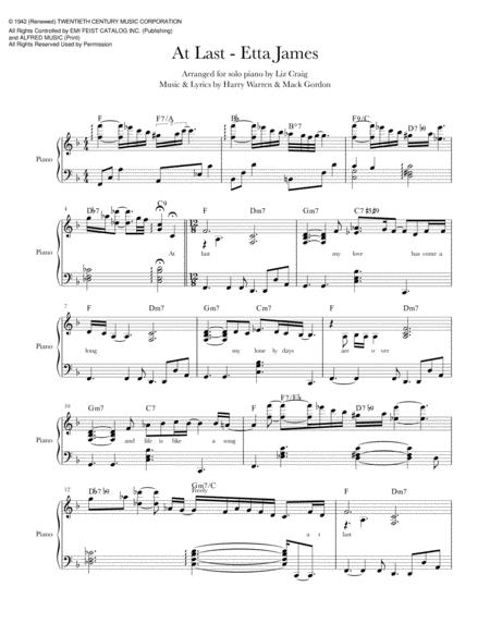 Free Sheet Music At Last Solo Piano