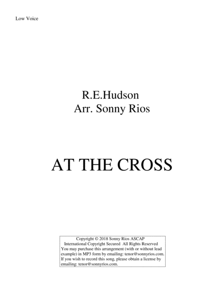 At The Cross Sheet Music