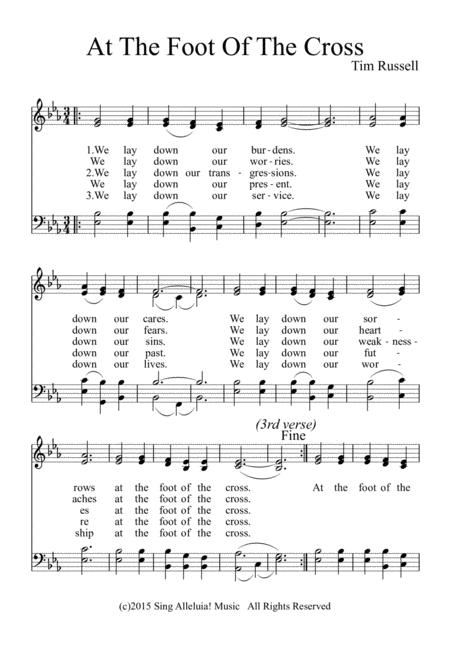 Free Sheet Music At The Foot Of The Cross