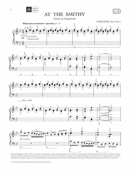 At The Smithy Grade 4 List C4 From The Abrsm Piano Syllabus 2021 2022 Sheet Music