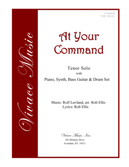 At Your Command Sheet Music