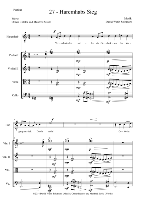 Aton Part 27 Haremhabs Victory Sheet Music