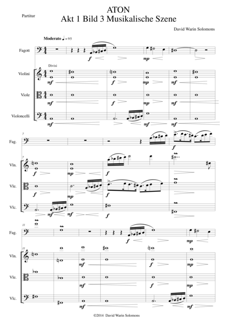 Free Sheet Music Aton Part 4 Musikalische Szene Bassoon And Strings