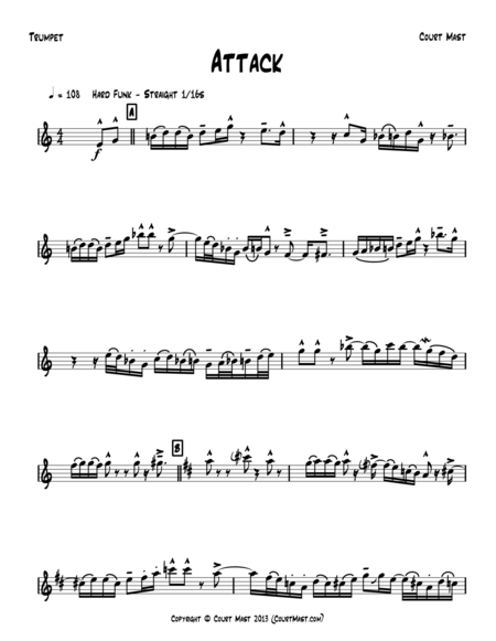 Free Sheet Music Attack Trumpet Solo