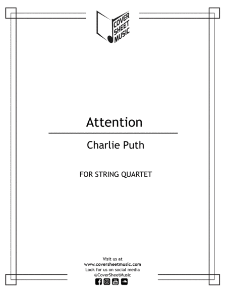 Free Sheet Music Attention String Quartet