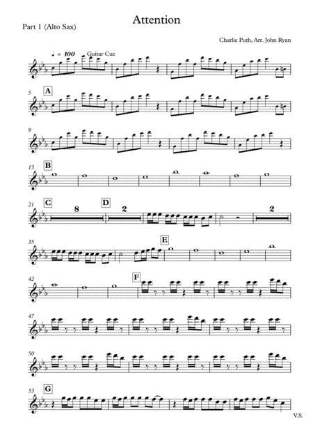 Attention Wedding Band Arrangement Horns Rhythm Sheet Music