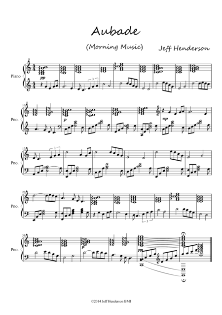 Aubade Sheet Music