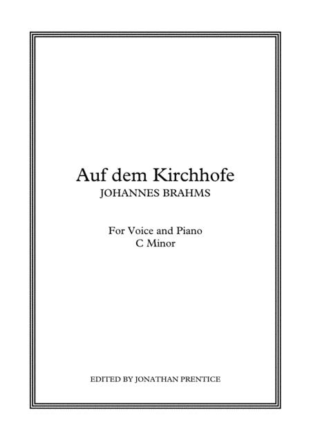 Auf Dem Kirchhofe Sheet Music