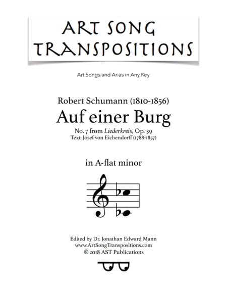 Free Sheet Music Auf Einer Burg Op 39 No 7 A Flat Minor