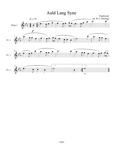 Auld Lang Syne Flute Solo Sheet Music