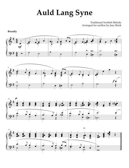 Free Sheet Music Auld Lang Syne For Carillon