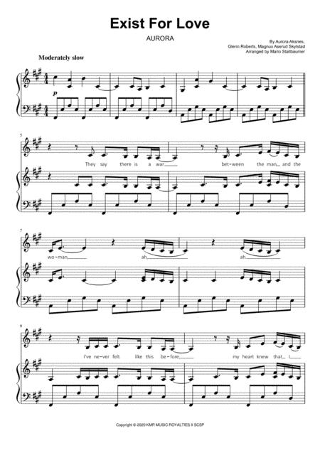 Aurora Exist For Love Sheet Music