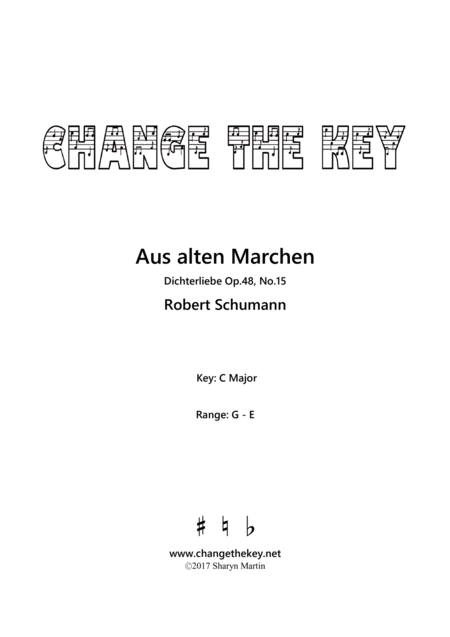 Free Sheet Music Aus Alten Marchen C Major