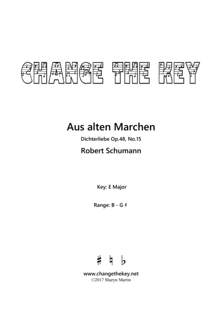 Aus Alten Marchen E Major Sheet Music