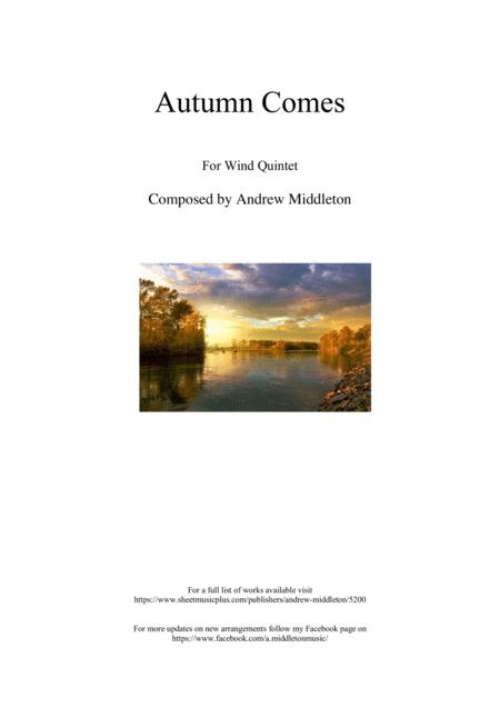 Free Sheet Music Autumn Comes For Wind Quintet