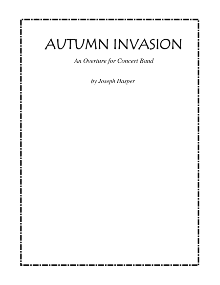 Free Sheet Music Autumn Invasion Concert Band Grade 3