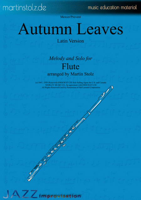 Free Sheet Music Autumn Leaves For Flute In Latin Groove
