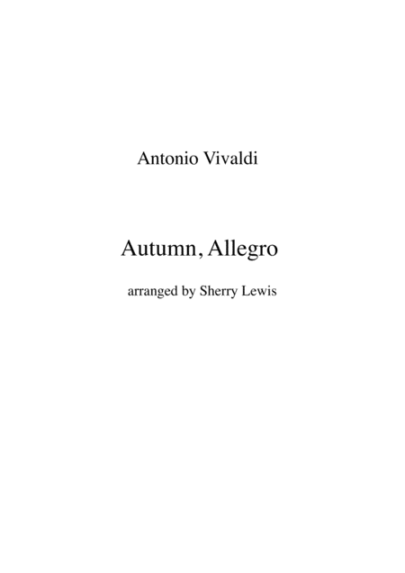 Free Sheet Music Autumn String Quartet String Quartet