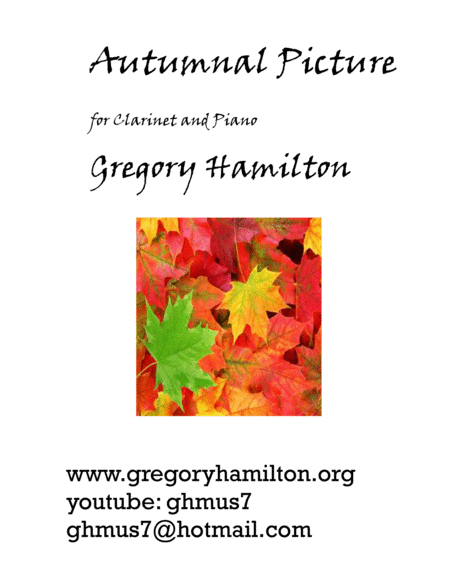 Free Sheet Music Autumnal Picture For Clarinet And Piano