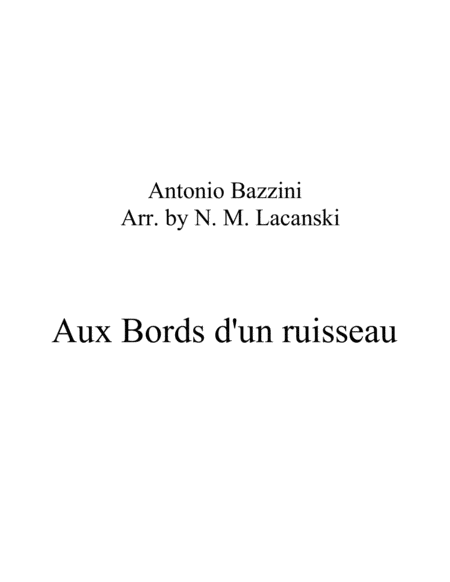 Aux Bords D Un Ruisseau Sheet Music