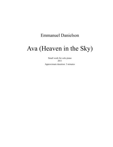 Ava Heaven In The Sky Sheet Music