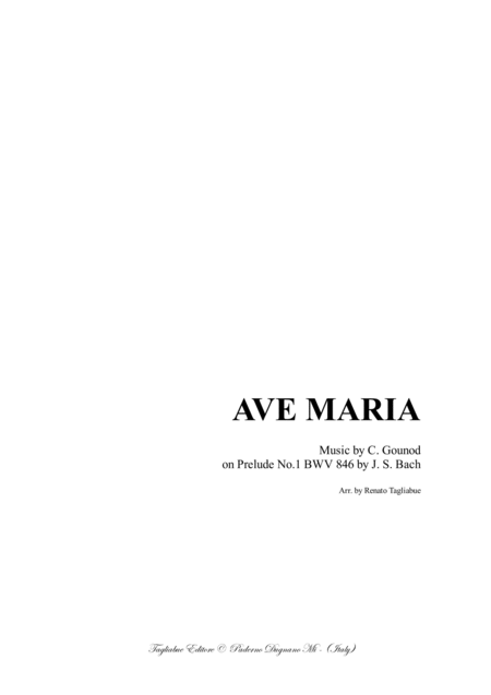 Free Sheet Music Ave Maria Bach Gounod For Mezzo Soprano Or Tenor Or Any Instr In C And Piano In E