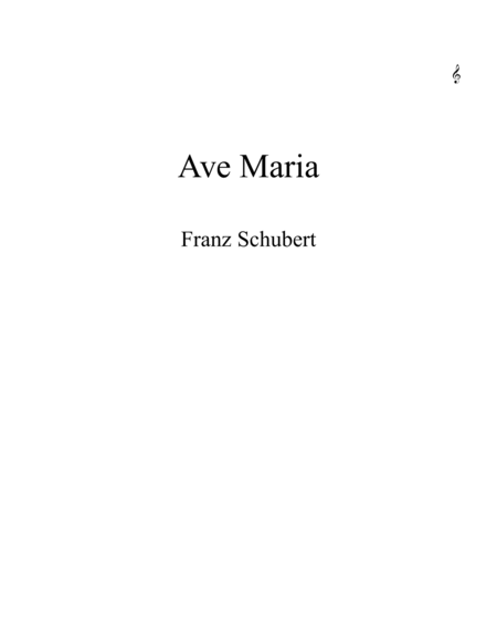 Ave Maria By Franz Schubert An Easter Selection String Quintet Or Quartet Or Orchestra With Solo Tenor Sheet Music