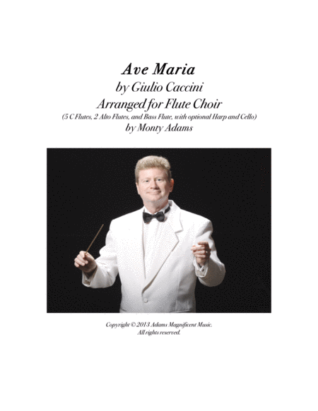 Free Sheet Music Ave Maria By G Caccini For Flute Choir