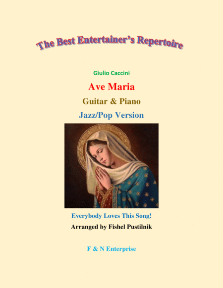 Ave Maria By G Caccini Piano Background For Guitar And Piano Video Sheet Music