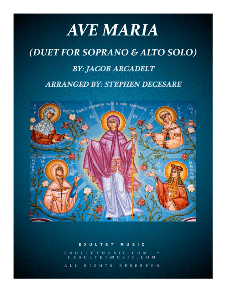 Ave Maria Duet For Soprano And Alto Solo Sheet Music