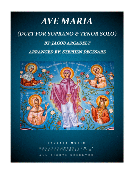 Free Sheet Music Ave Maria Duet For Soprano And Tenor Solo