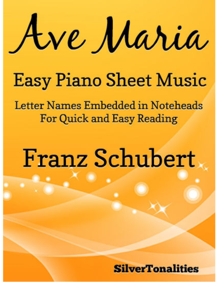 Free Sheet Music Ave Maria Easy Piano Sheet Music