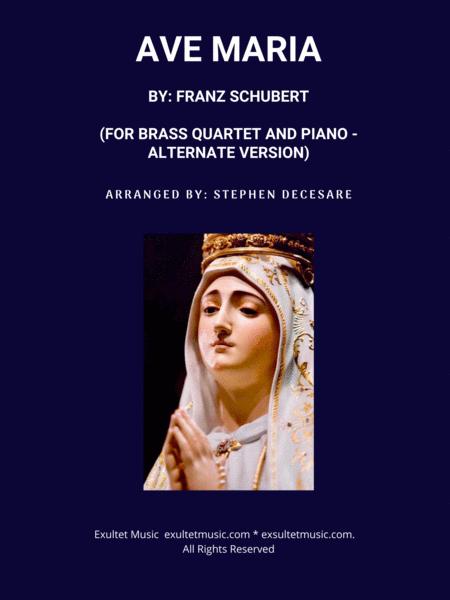 Free Sheet Music Ave Maria For Brass Quartet Piano Accompaniment Alternate Version