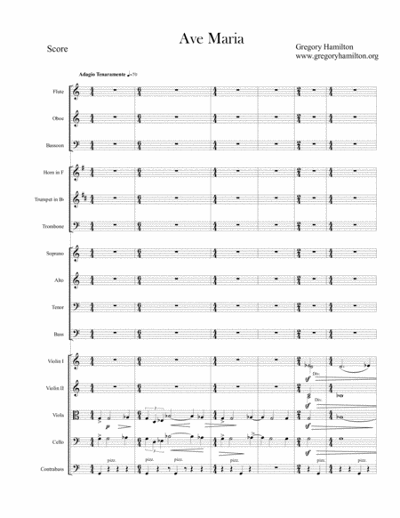 Free Sheet Music Ave Maria For Chamber Orchestra And Satb Chorus 2015