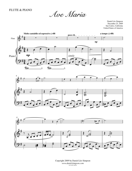 Ave Maria For High Voice Piano Sheet Music