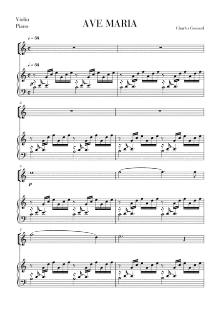 Ave Maria For Violin Sheet Music