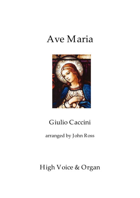 Ave Maria High Voice Organ Sheet Music