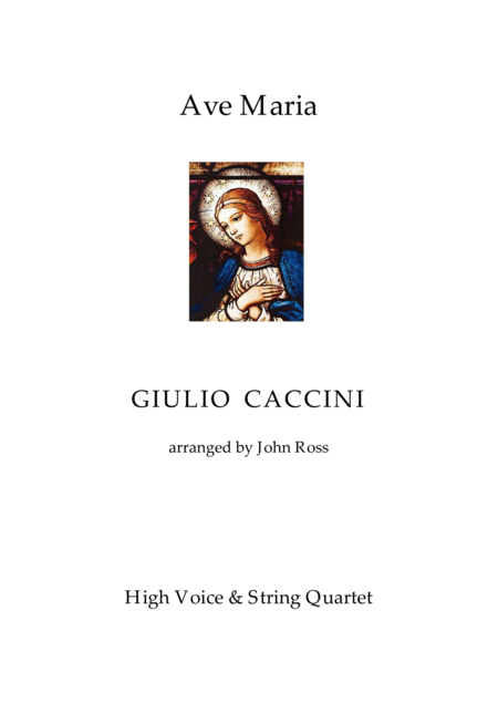 Ave Maria High Voice String Quartet Sheet Music