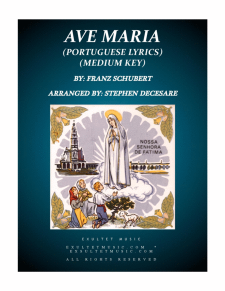Free Sheet Music Ave Maria Portuguese Lyrics Medium Key
