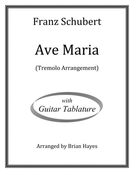 Free Sheet Music Ave Maria Schubert With Tablature