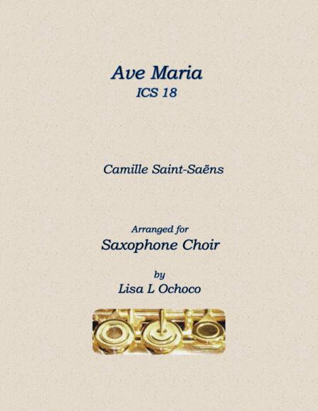 Ave Maris Ics 18 For Saxophone Choir Sheet Music