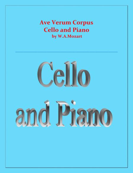 Free Sheet Music Ave Verum Corpus Cello And Piano Intermediate Level