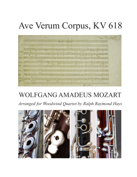 Ave Verum Corpus Kv 618 1791 For Woodwind Quartet Sheet Music